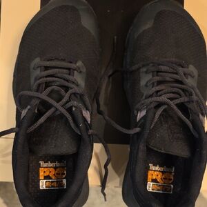 Timberland PRO Men's Black Work Sneakers with Subtle Gray Accents